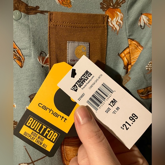 Carhartt 12 month onsie bodysuit new with tags from Tractor Supply - Picture 2 of 6